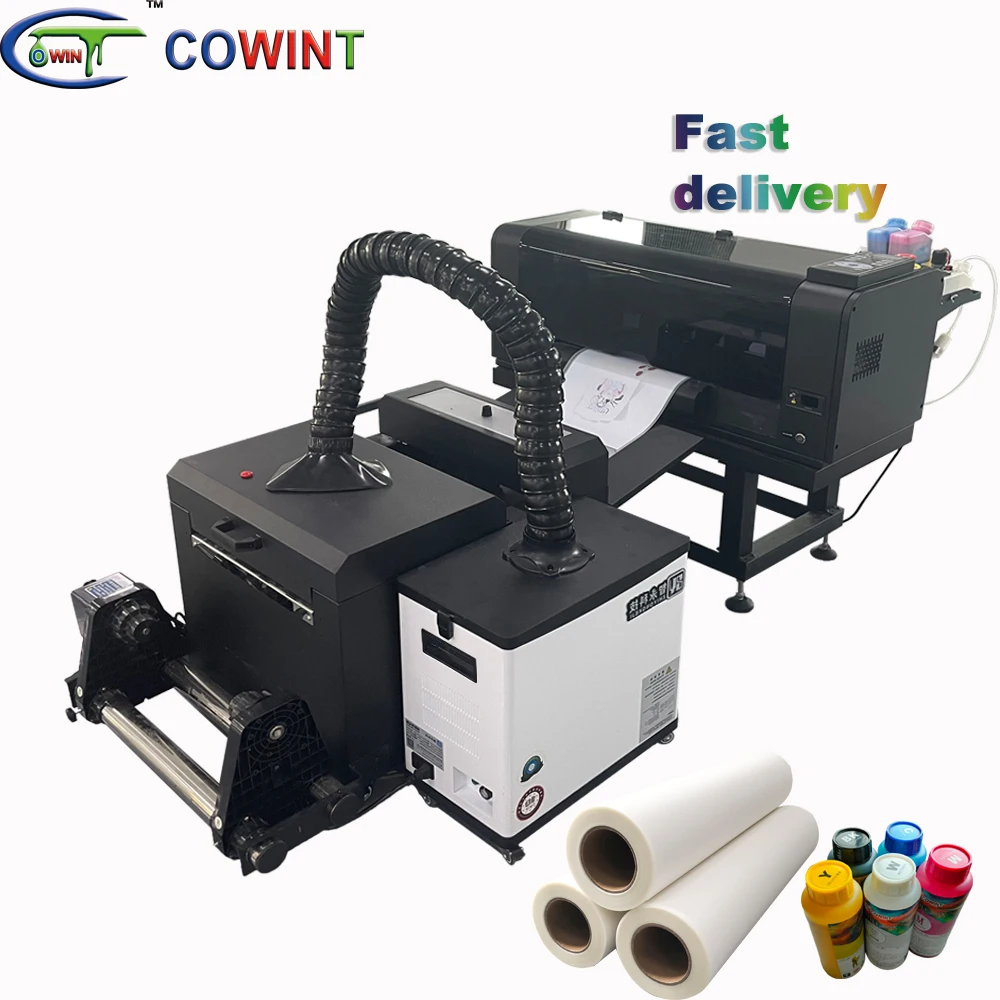 Cowint 33cm 30cm a3 dtf inkjet small printer machine 2 xp600 a3 printer for t shirt roll to roll printing machine dtf printers