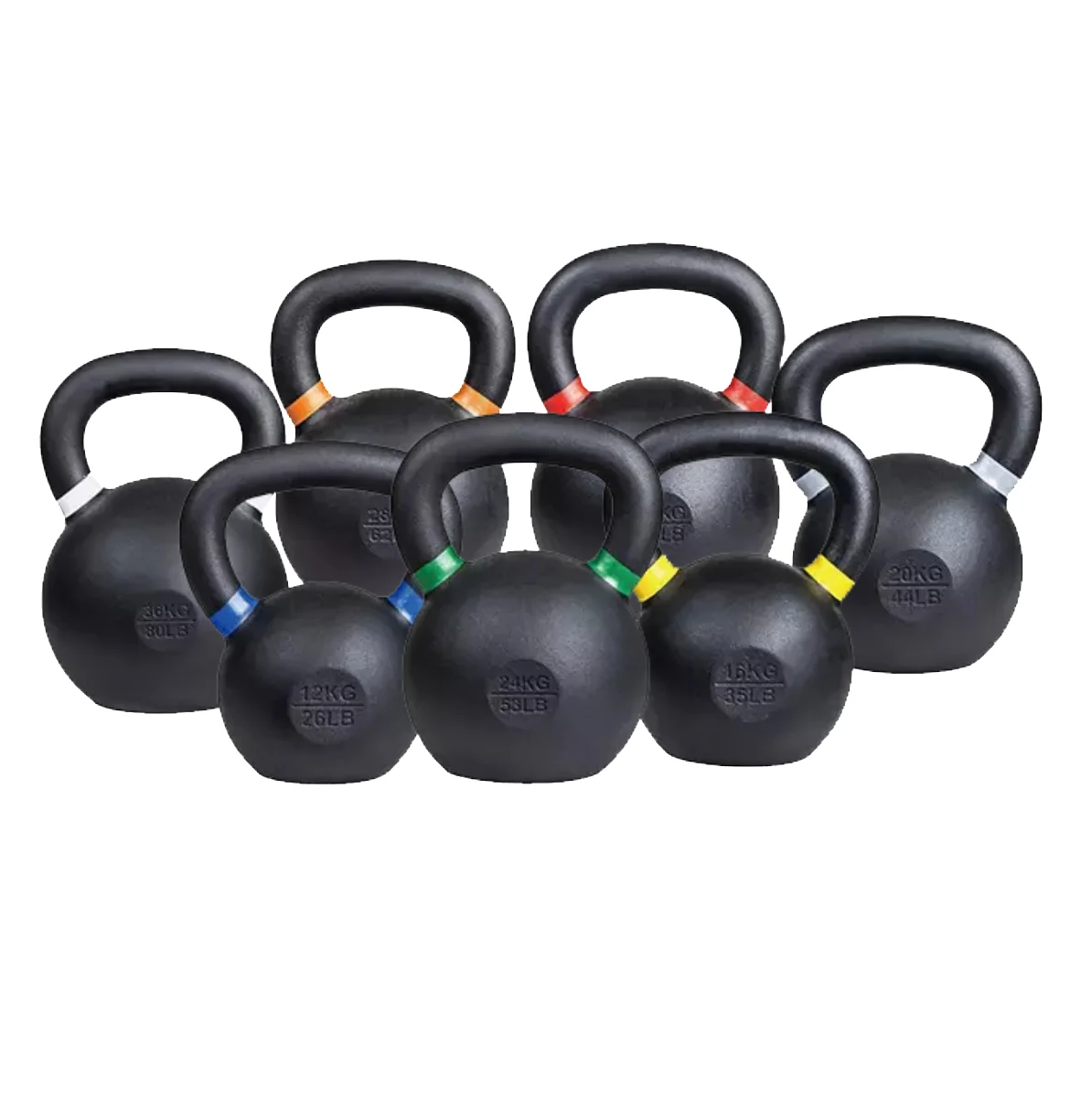Factory sale Powder Coated Cast Iron kettlebell color rubber kettlebell cement concrete kettlebell