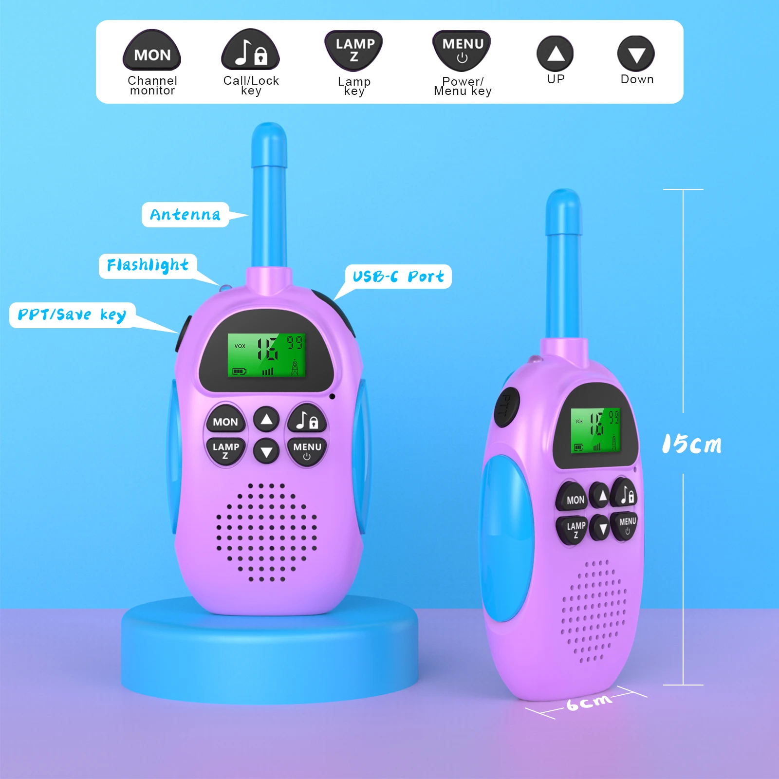 portable walkie talkie 15W mobile walkie talkie 10W small walkie talkie for kids toy