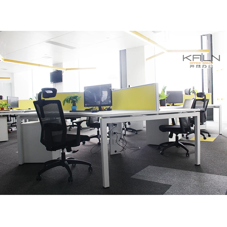 Hot sell customized made products 120 degree office workstation aluminium partition open office desk with metal adjustable legs