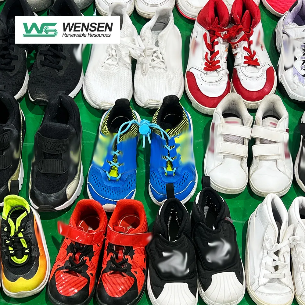Wholesale Used Brand Children Sneakers Second Hands Clothes Shoes For Kids Size 6 to 7 Mix Sports Shoes