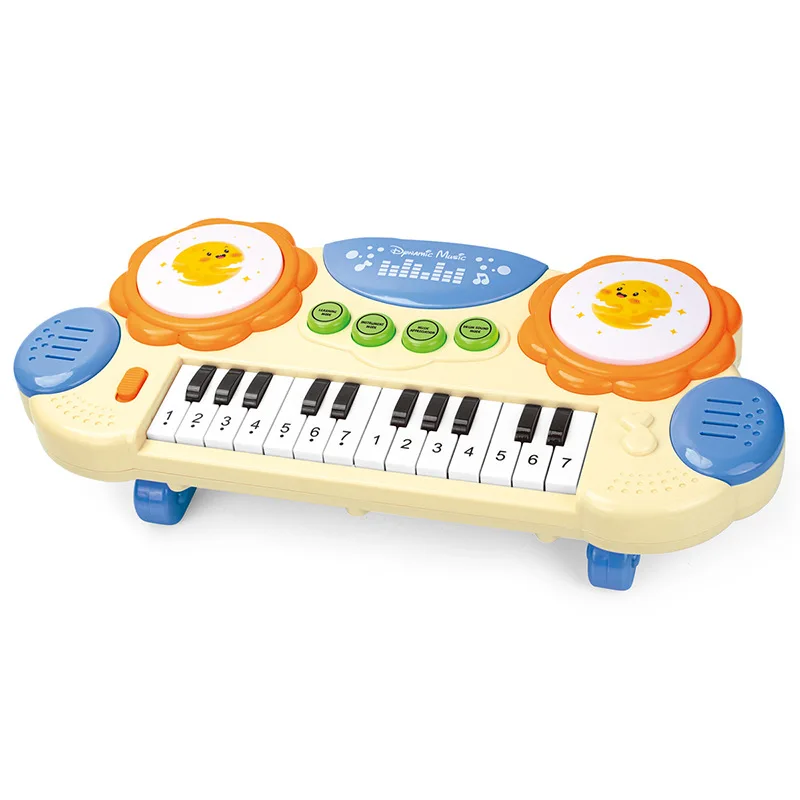 2024 New Arrival Electronic Keyboard Cartoon Sale Multi Functional Smiling Instruments Multi Function Drum Toys Music Toys