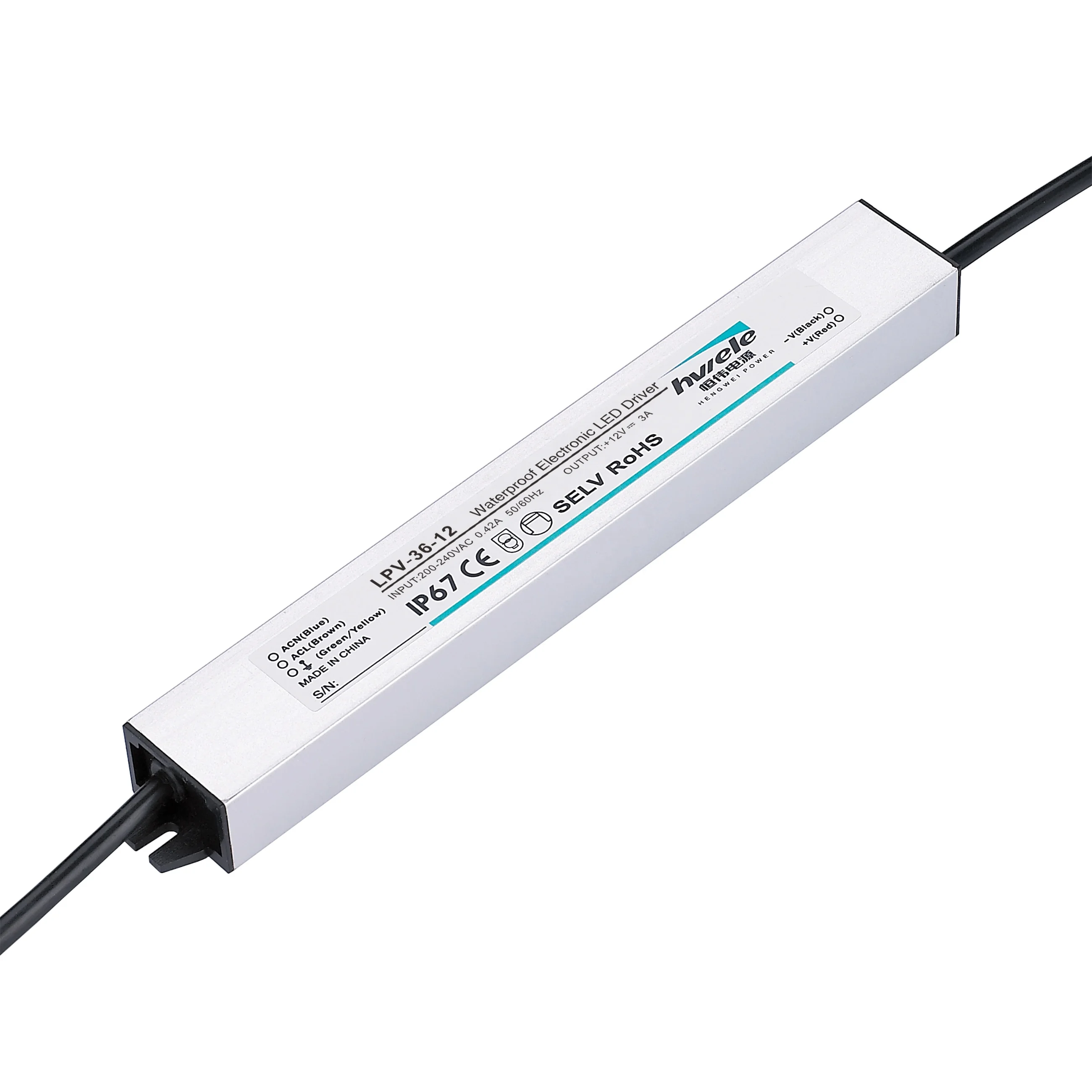 CE ROHS SAA утвержденный Водонепроницаемый IP67 CV типа LPV-36-12 36W 12V 3A светодиодный драйвер 12v для светодиодного освещения