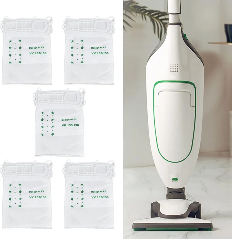 Pack Dust Bags Replacement Parts For Vorwerk Kobold VK 135 VK 136 Vacuum Cleaner Accessories Kit