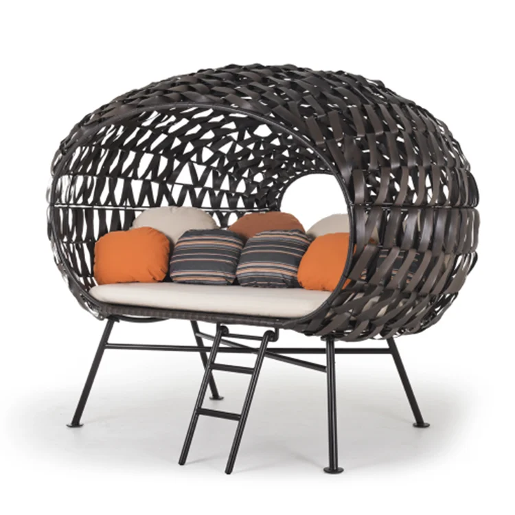 Outdoor rattan daybed bali outdoor sun bed