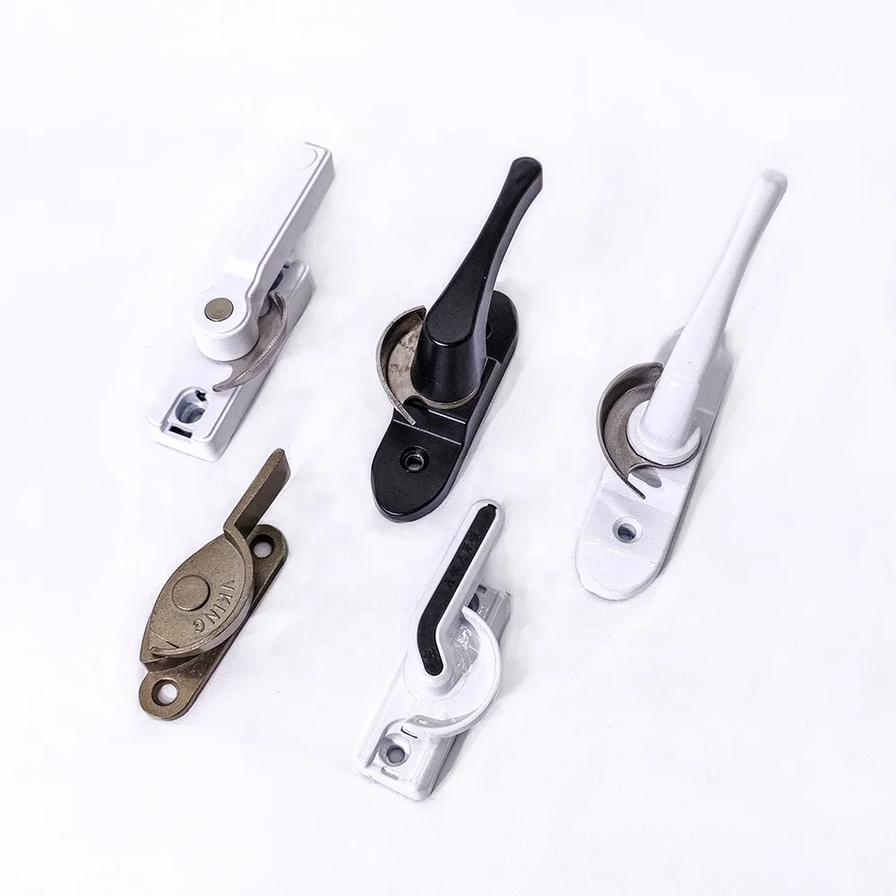 Factory Production Window Accessories Closure UPVC Aluminum Zinc Alloy Moon Lock Window Crescent Lock
