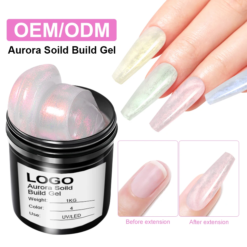 Caixuan Aurora твердый строительный гель 1 кг/5 кг УФ лак OEM/ODM