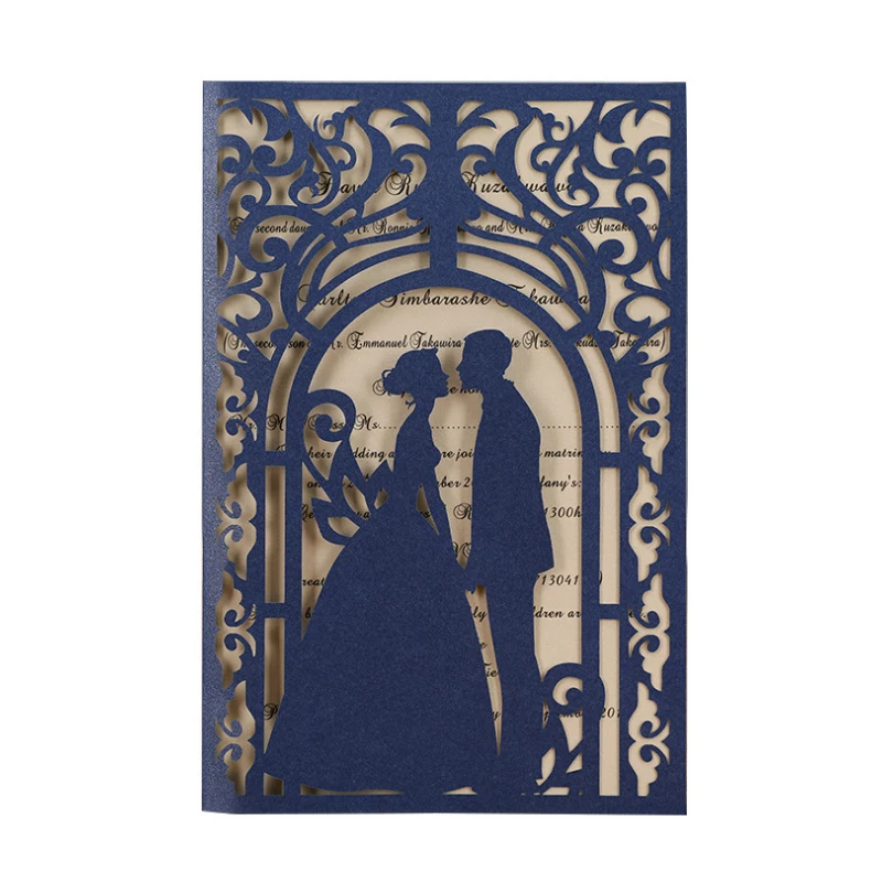 Cheap And Accept Custom Wedding Invitation Card cut-out business activity invitation cards