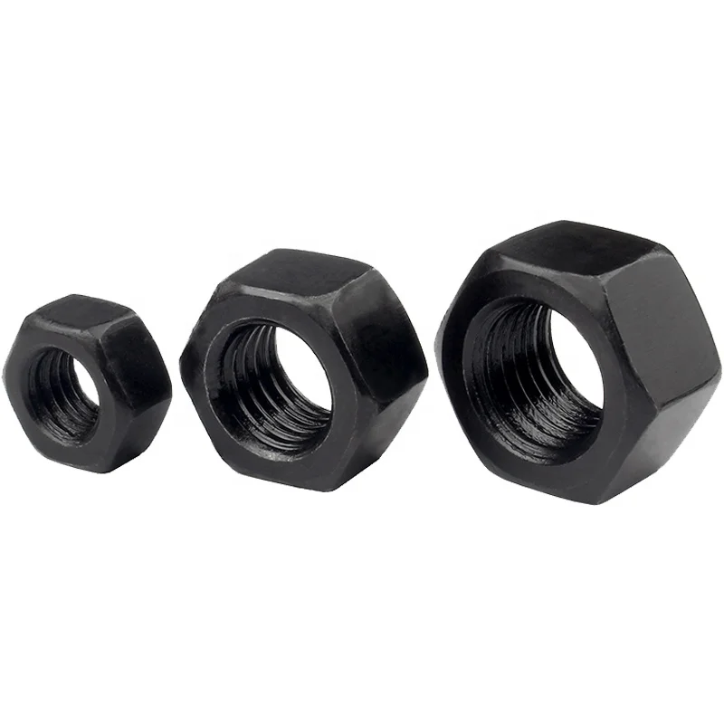 ANSI Hex nut grade 5 UNF UNC 1/4 5/16 3/8 7/16 1/2 35k carbon steel black oxide factory produce