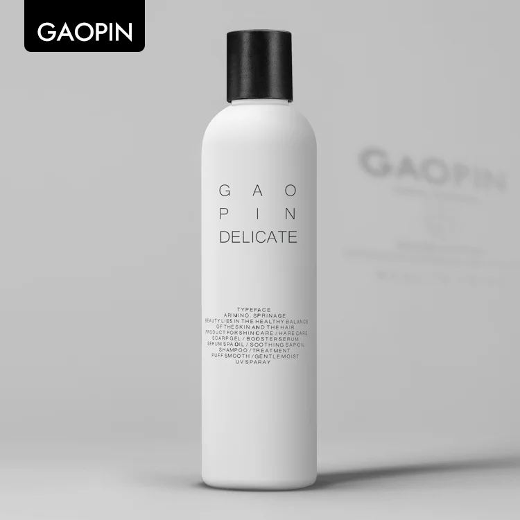 Soft touch hdpe bottle white PCR 250ml 300ml 350ml 400ml 500ml plastic conditioner shampoo packaging