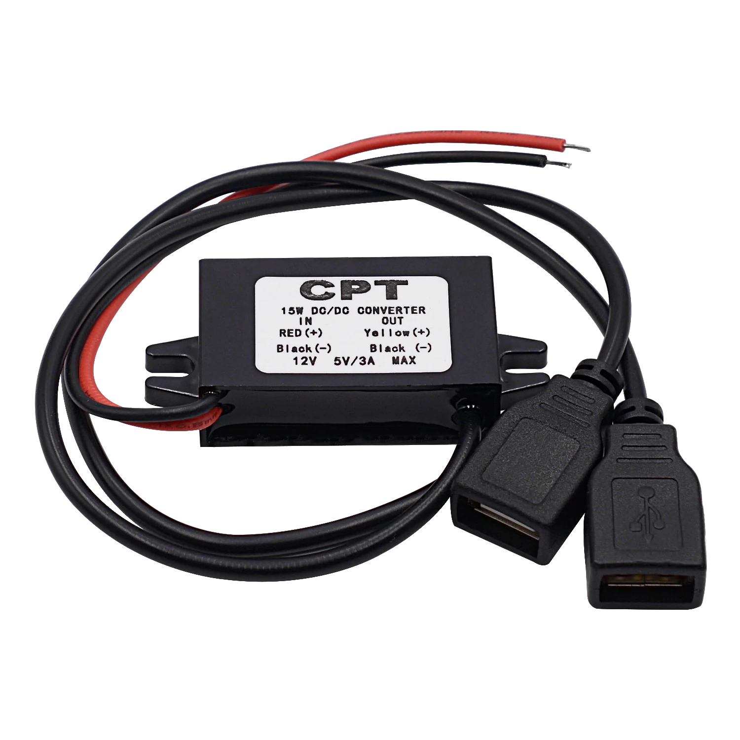 DC-DC Converter Dual USB 12V To 5V 3A Car DC Converter for Mobile Charger