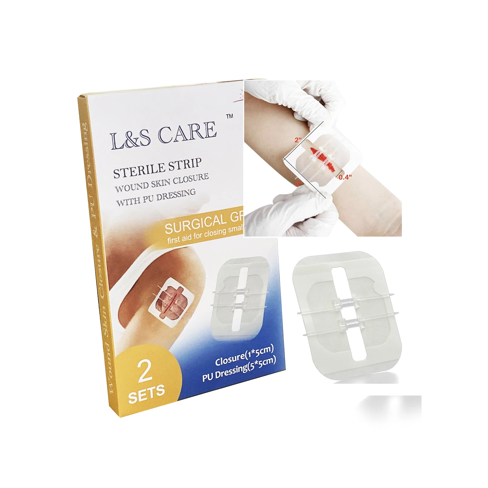 Wound Closure Device Zip Tie Skin Closure Butterfly Tape for Cuts Butterfly Closures Steri Strips Stitches Bandages Band aid