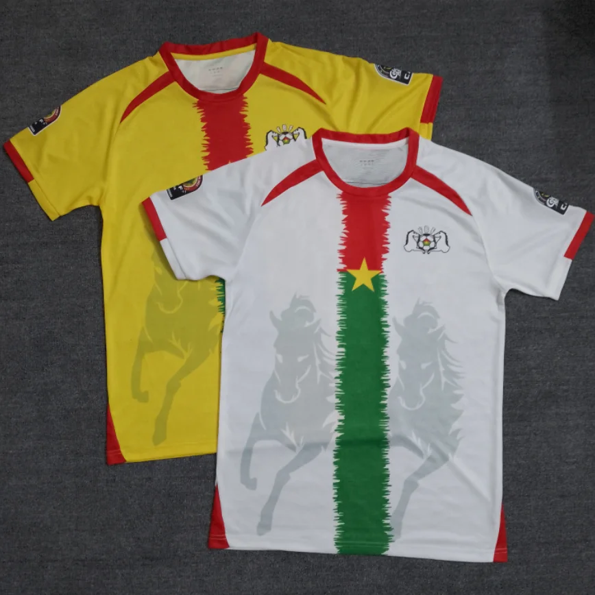 Burkina Faso national football team t shirt Ouagadougou FBF Africa Double horse soccer jersey 2 horses sport uniform