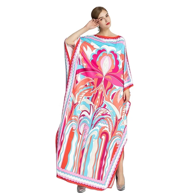 Wholesale Long Sleeve Modest Gown Plus Size Islamic Clothing Abaya Muslim Dubai Dress For Laides