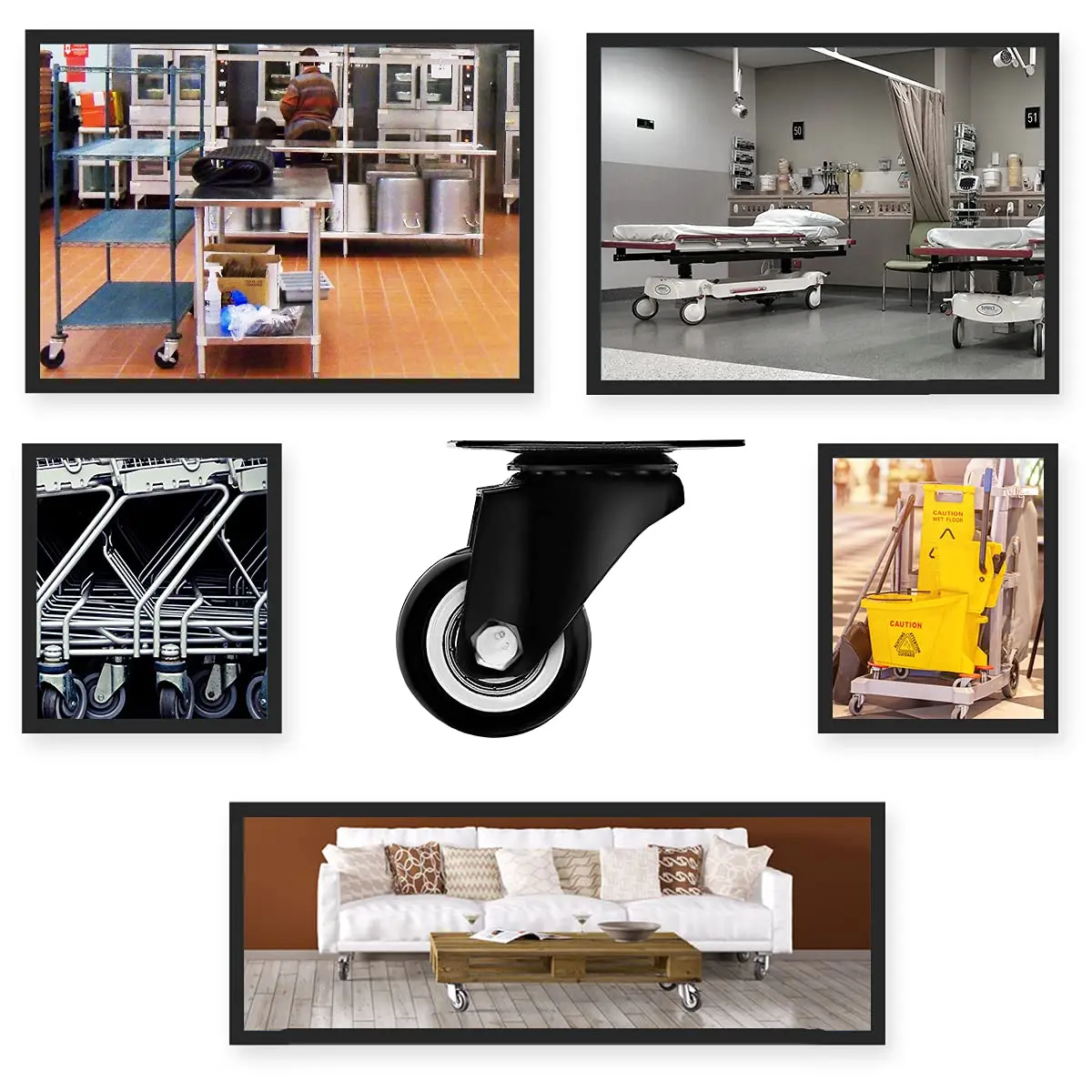 2023 Hot Sale Heavy Duty Swivel Castors Wheels  Top Plate and Bearing Castor Wheel for Furniture