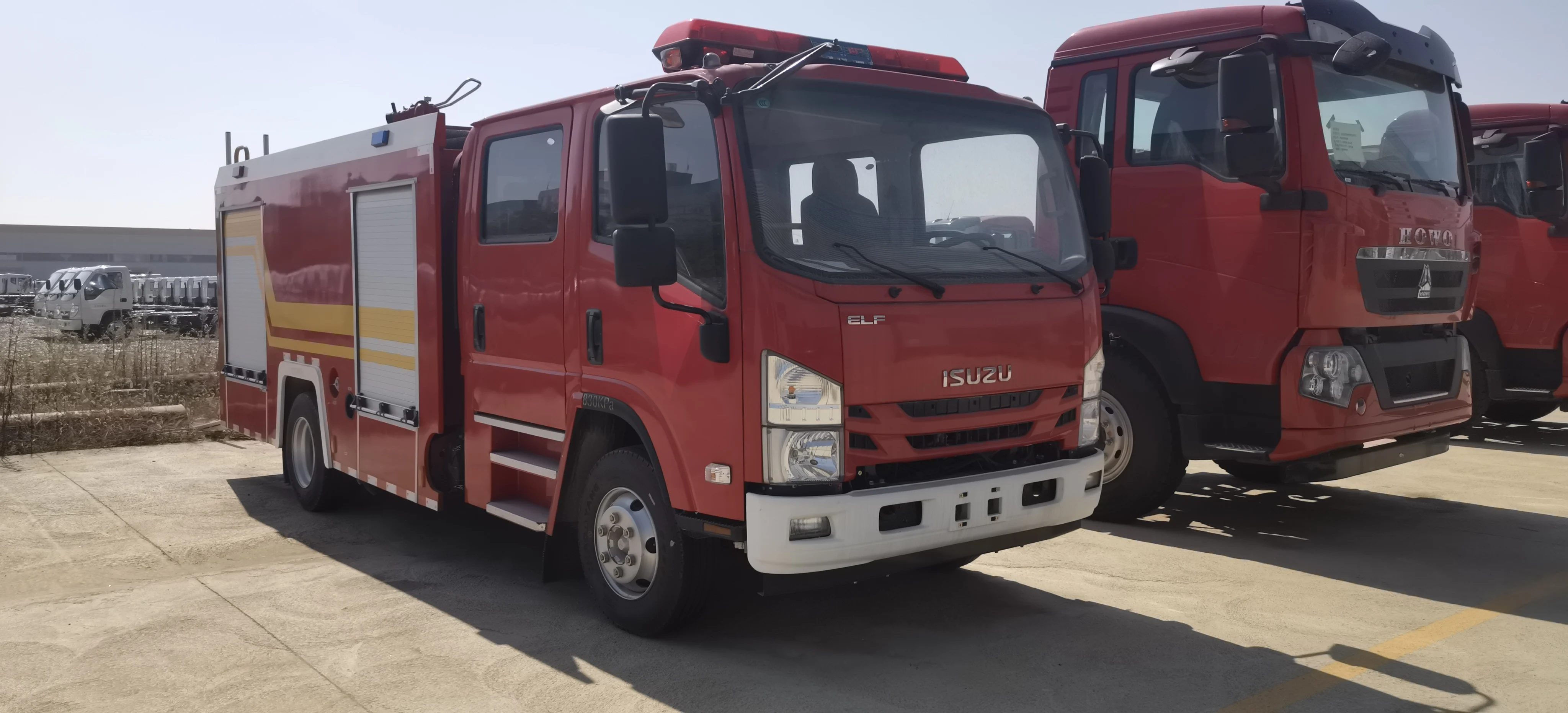 New Euro 5 Isuzu Fire Truck with 130ps Five-Speed Left-Hand Drive Water and Foam Tank Firefighting and rescue vehicles