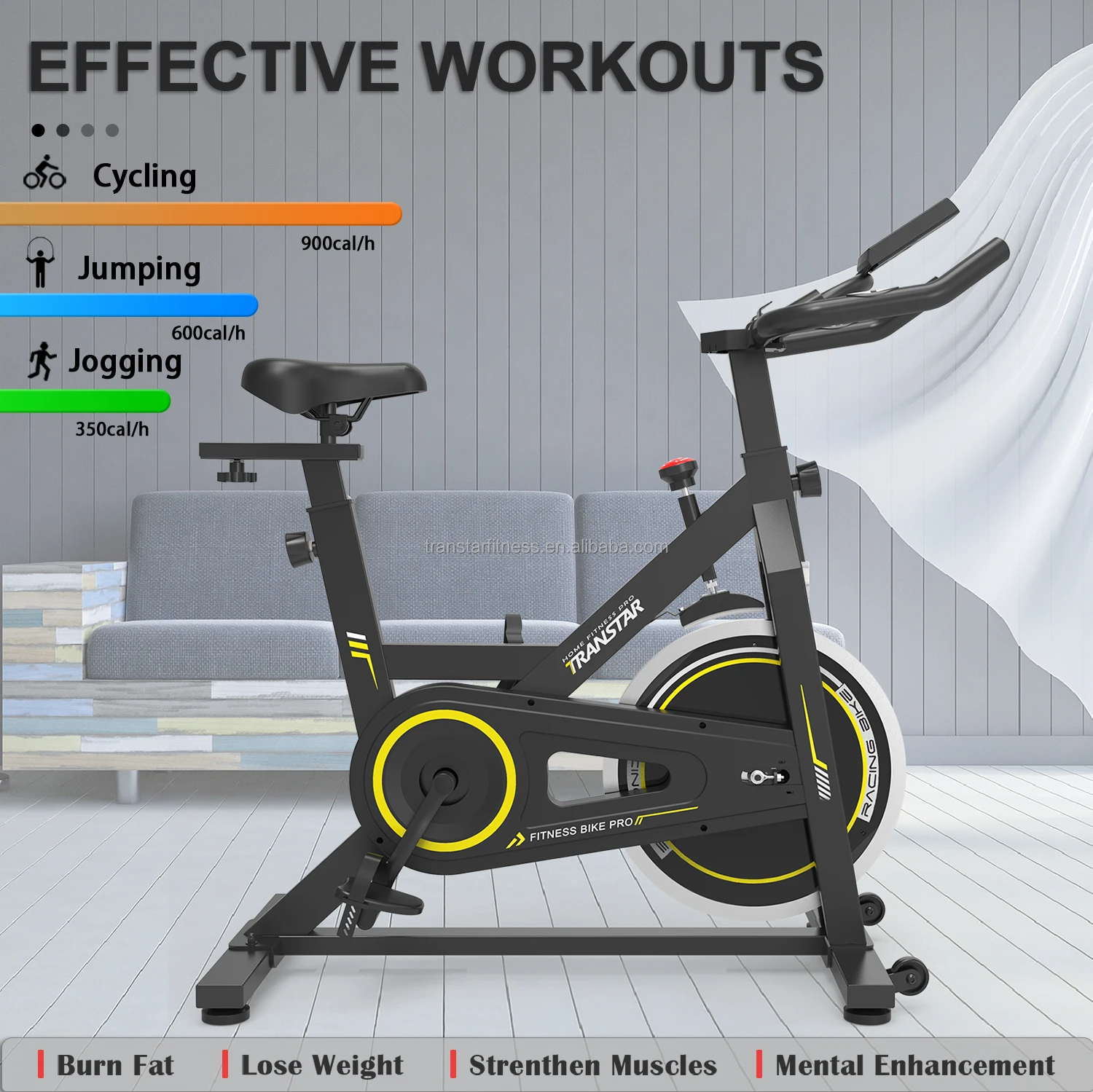 Exercise Cycle Indoor Cycling Magnetic Resistance Spinning Bike Belt Drive Bicicleta Ergometrica
