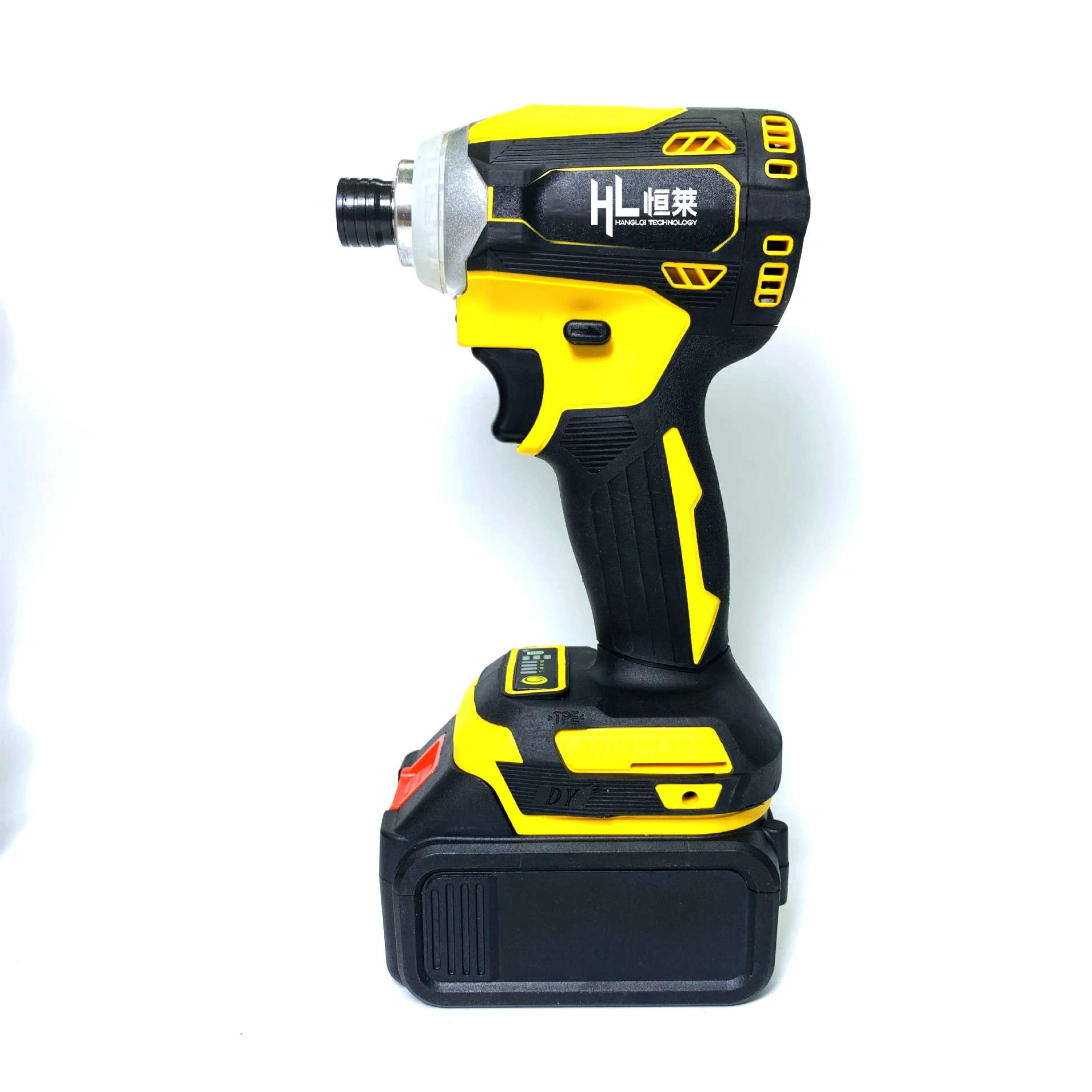 HENGLAI 100mm/125 Power Tools cordless Brushless Angle impact Drill and Rotary haer drill tool set
