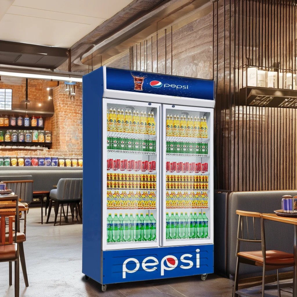 318L Promoted type Cheapest Commercial bottle cooler Beer chiller Drinks Display refrigerator Single door Beverage refrigerator