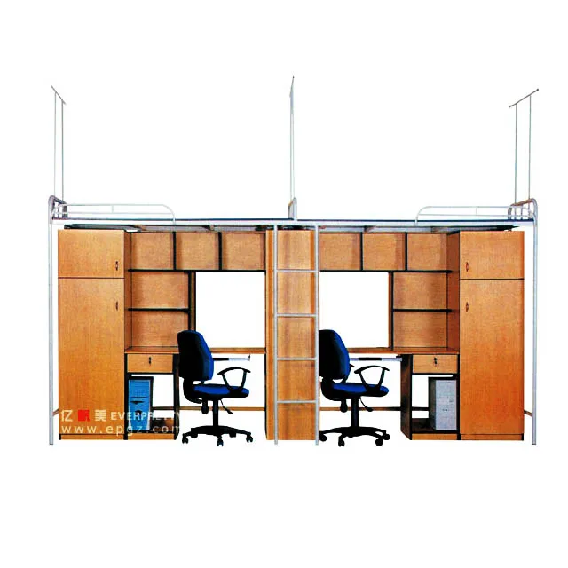 Factory direct selas school furniture  dormitoty bed with stairs for student