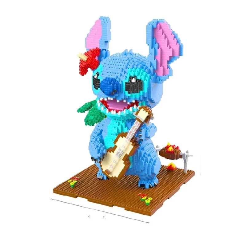 Hot Sale Mini Building Blocks Guitar Stitch DIY Educational Connecting Toys Assembled Reading Stitch Decoration Child Gifts