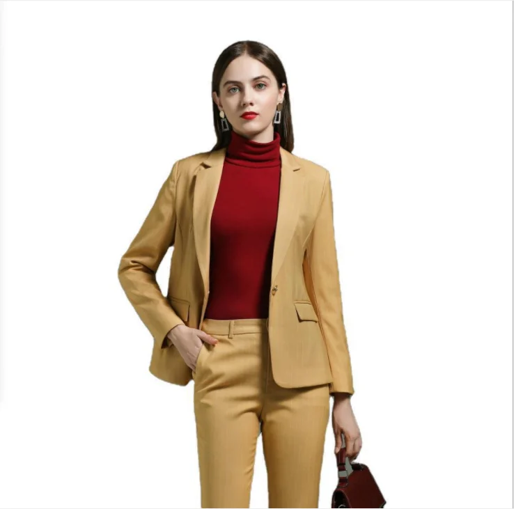 Ladies suit autumn and winter new fashion European and American casual suit suit female white-collar professional wear female