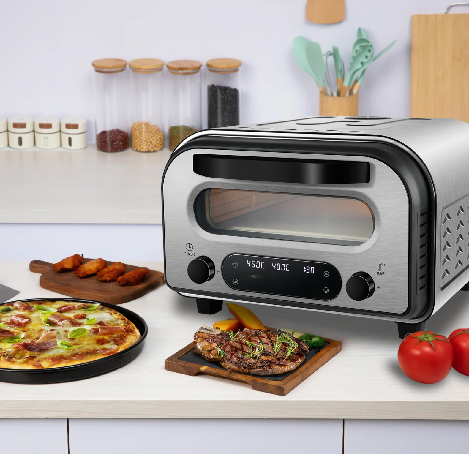 Smart Electric pizza oven  450 degree 90 seconds 1700w cook a pizza  High Quality New Electric Pizza Oven