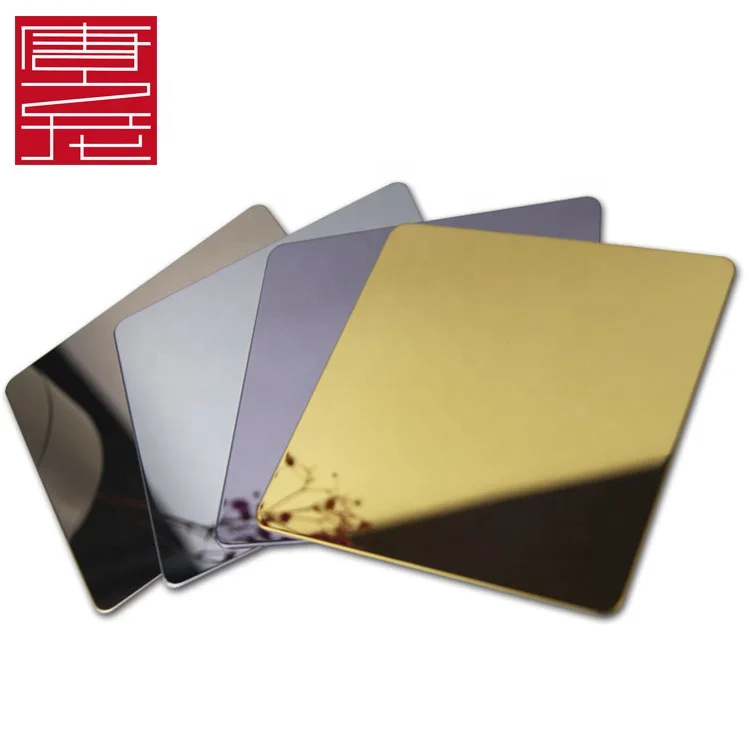 
SUS 304 super mirror color steel sheet mirror stainless steel sheet rose gold wall metal panel  (62238821323)