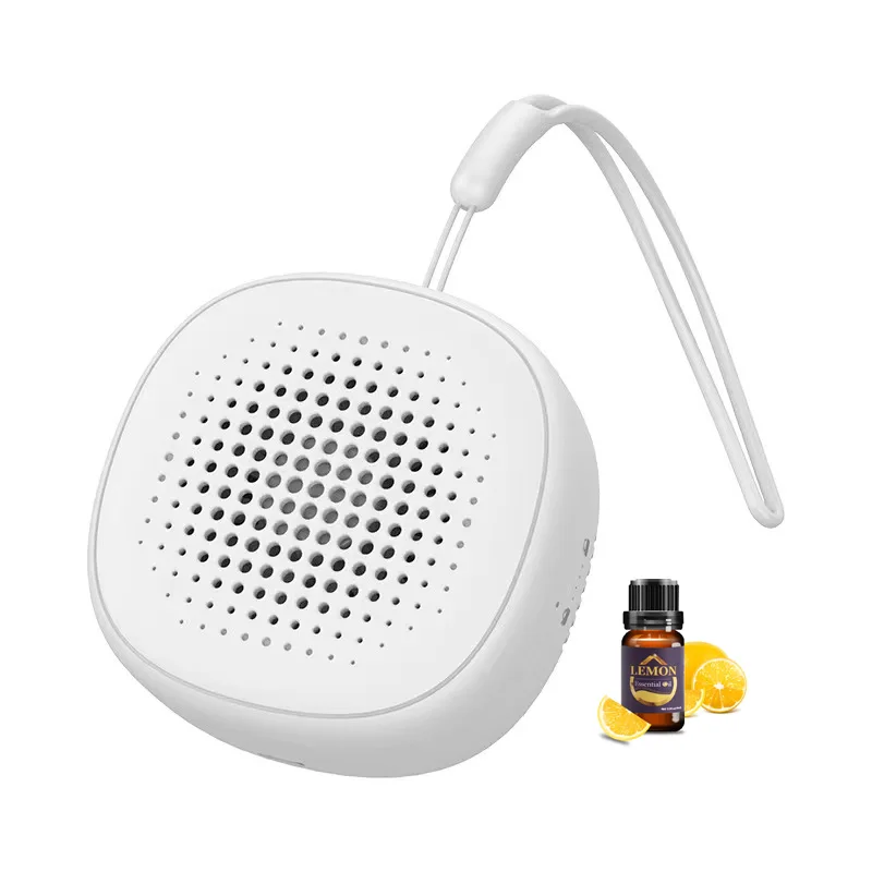 Portable USB Scented Essential Oil Car Air Freshener Hanging Diffuser Round Shaped Waterless Aroma Diffuser