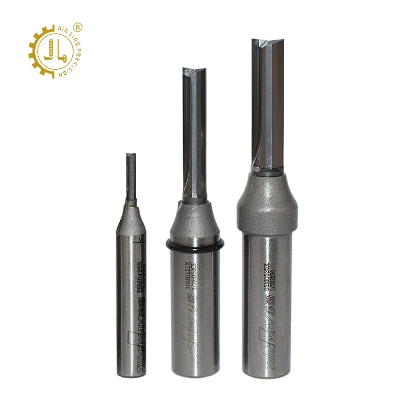 TCT Router Bit 1/4 Shank 2 Flutes TCT Straight End Mill Carbide Tip Router Bit Woodworking TCT Straight Router Bit