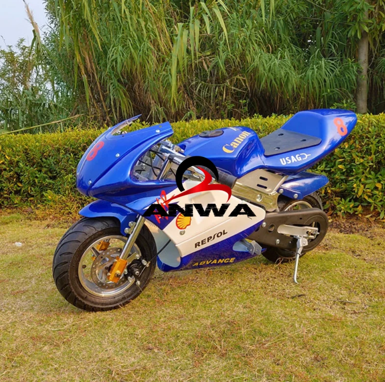 Electric/ Gasoline Mini Motorbikes Motorcycle super racing mini pocket bike 49cc 50cc for Kids