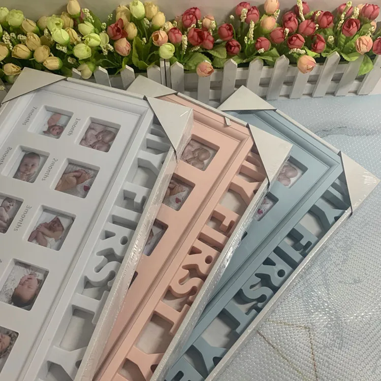 Wholesale Eco Friendly Pvc My First Year 12 Months Moments Baby Photos Keepsake Frame