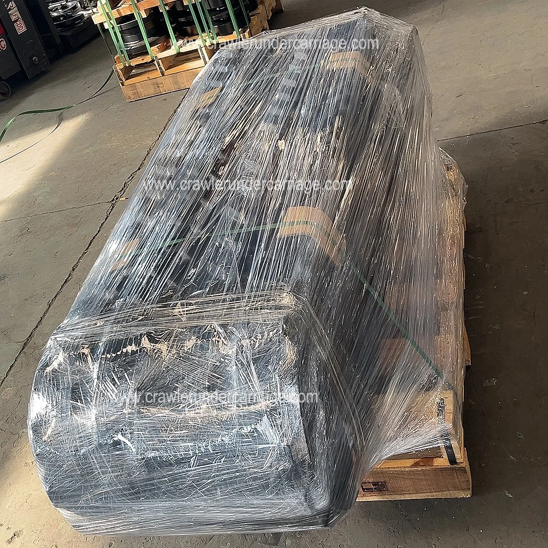 Customized Mini Rubber Tracked  Undercarriage with high speed hydraulic motor used for fire-fighting robot machine spare parts