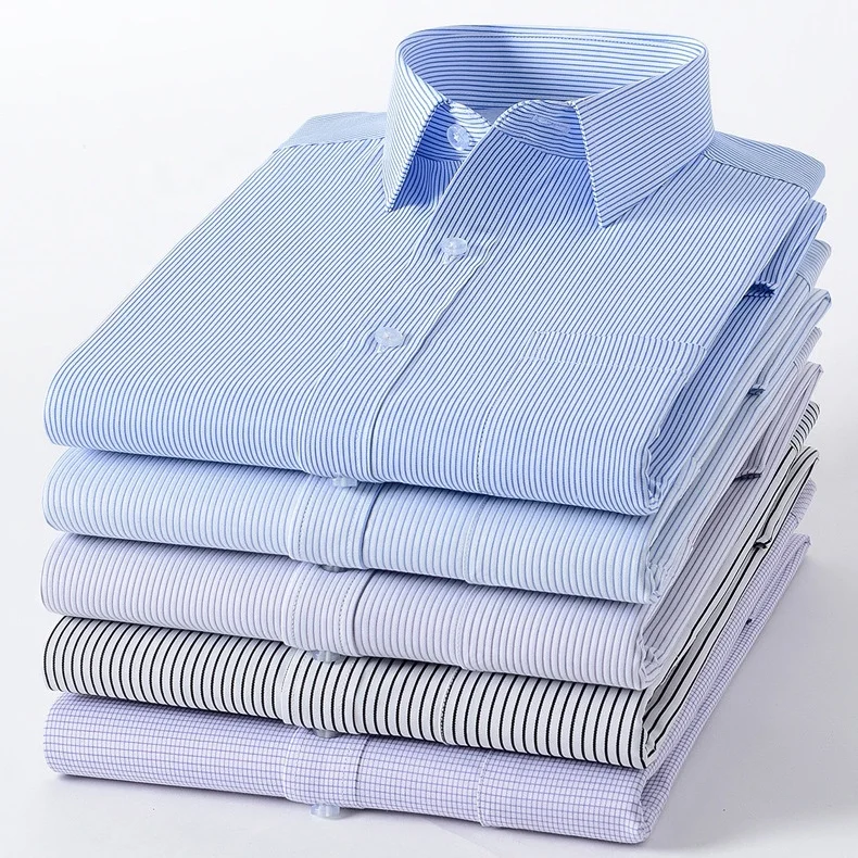 Factory direct fashion cotton polyester button up down dress formal shirts for men