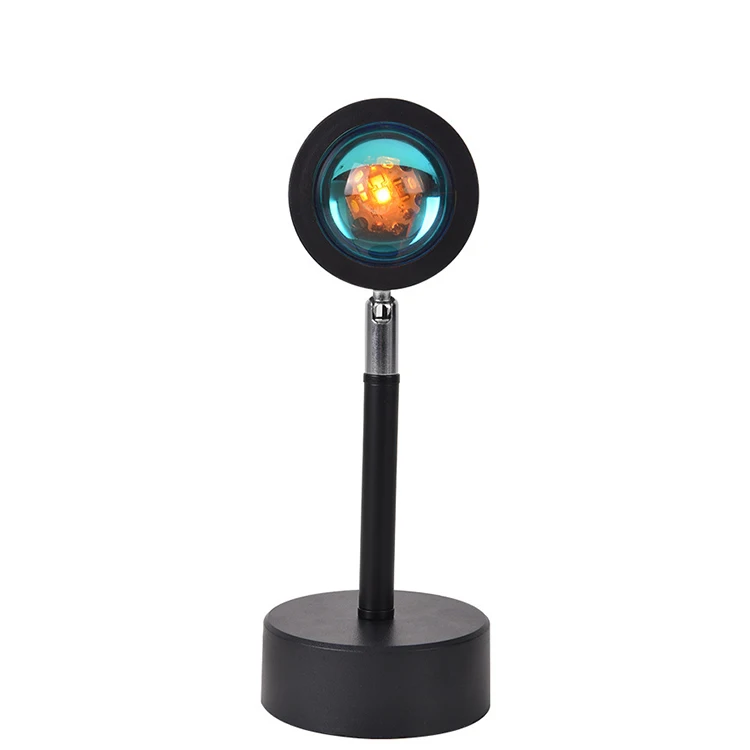 Photography Living Room Bedroom Table Halo Led Night Sunset Lamp Light, Rainbow Modern Led Floor Light Sunset Projection Lamp