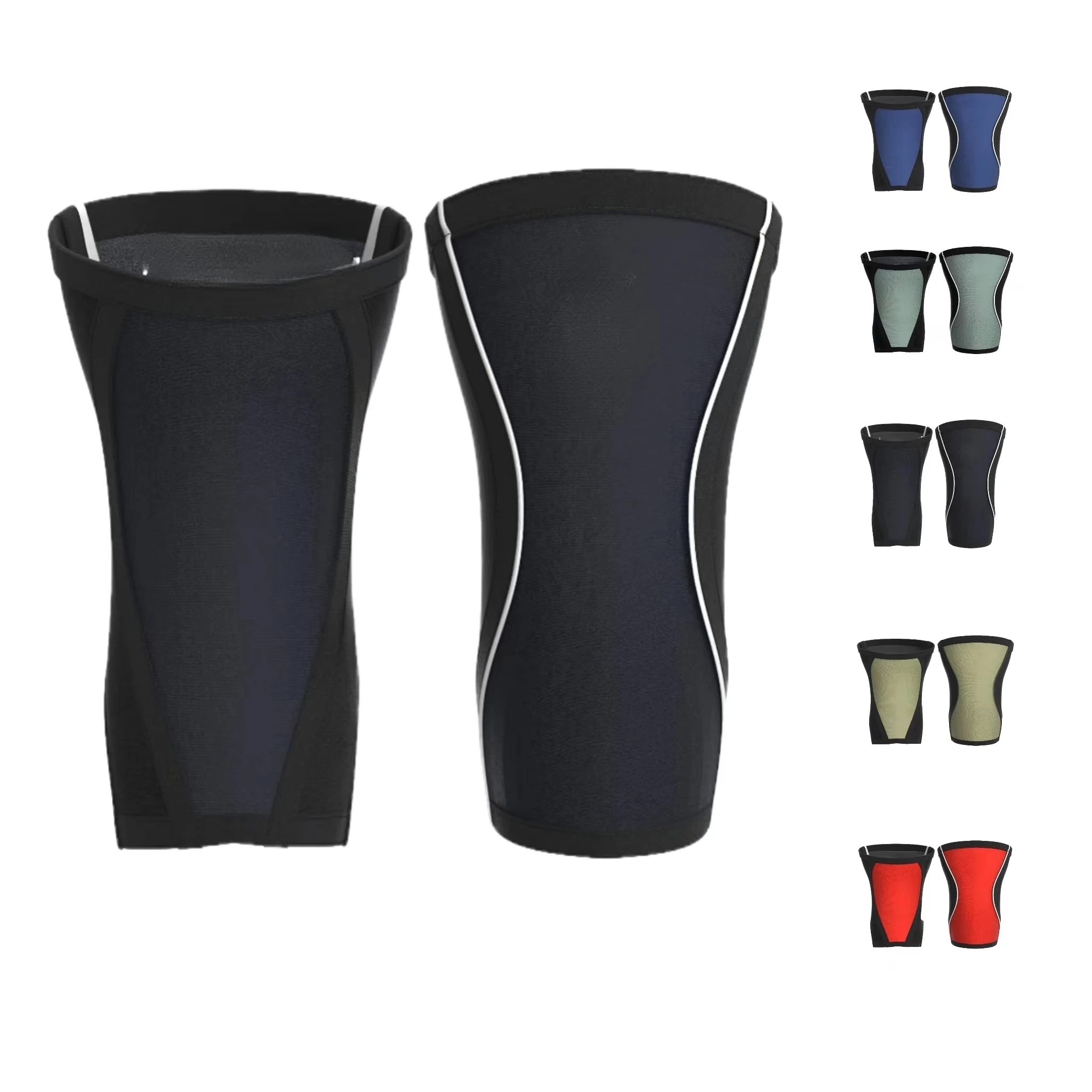 Fitness Neoprene Weight Lifting Gym Stiff Custom Knee Sleeve 7mm Rodillera Brace For Power Lifting