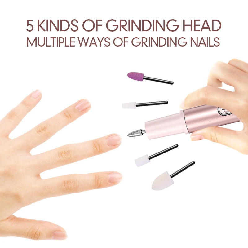 Electric Nail Trimmer And Polish USB Rechargeable Electric Nail Trimmer Nail Clipper with Light 2 in 1 Fingernail Cutter