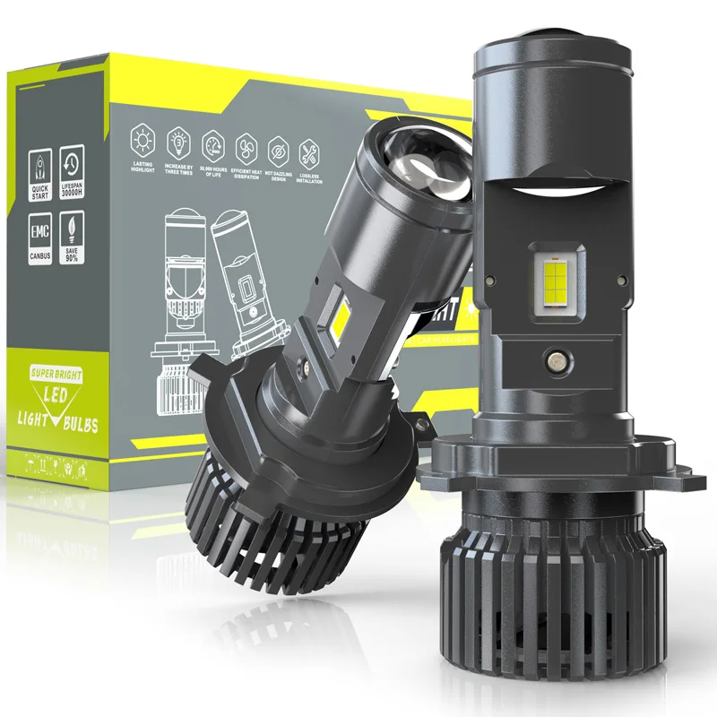 New design mini H4 headlight bulbs projector lens 9003 automotive plug and play conversion kit high low beam car motorcycle 35W