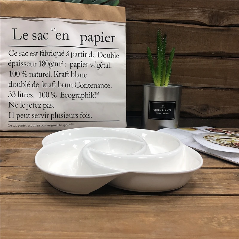 factory hot selling irregular ceramic plate for dry fruit candy use