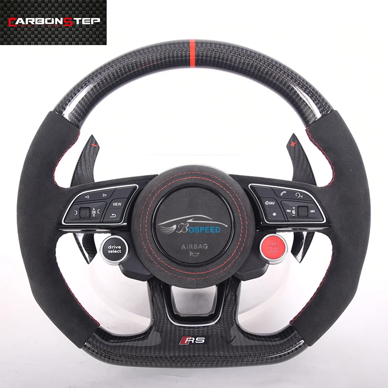 Carbon Fiber Steering Wheel For Audi RS3 RS4 RS8 A3 A4 A5 S3 S4 S5 B8 B8.5 B9