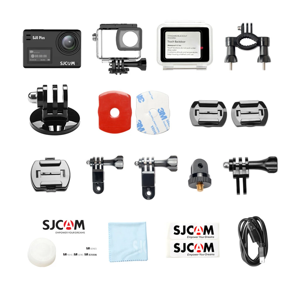 Спортивная Экшн-камера 4K Экшн-камера 3-осевой и портативный монопод с шарнирным замком SJCAM SJ8 плюс