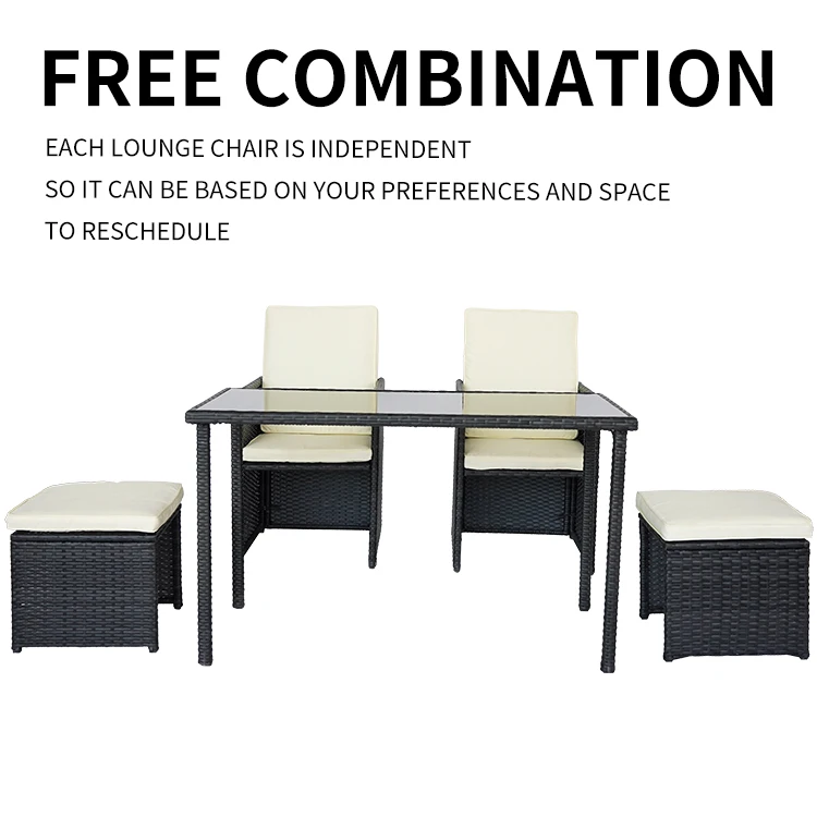 dinning modern dining table and chair set outdoor table and chair metal and wood combination