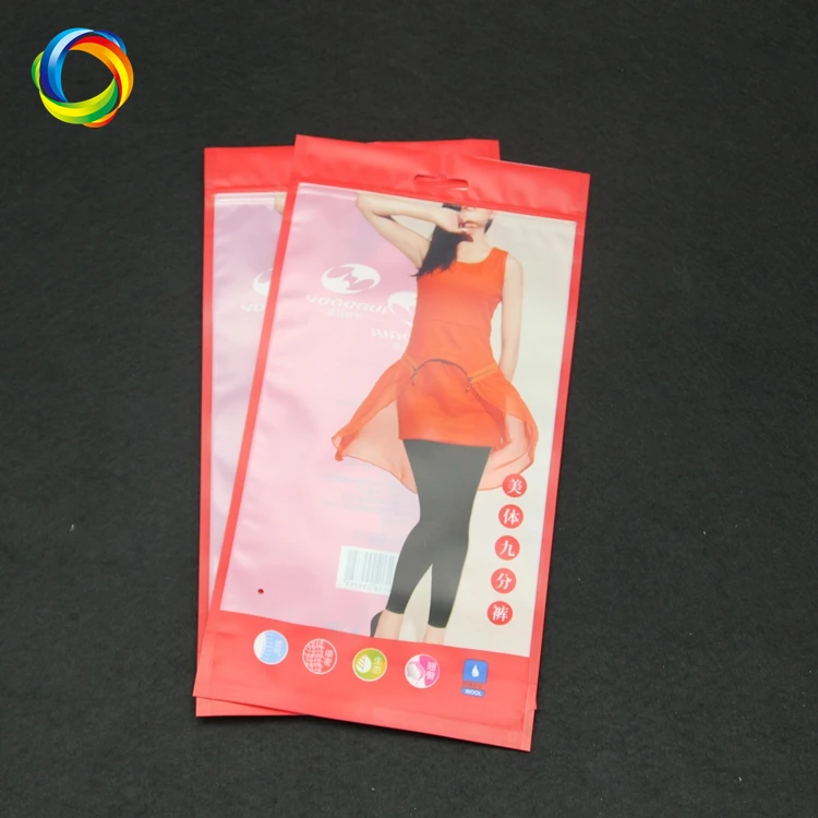 1.5 x 1.5 Custom Print Red Reusable Compostable Zip Lock Ziplock Plastic Packaging Bags For Clothing Clothes Swimwear Bikini