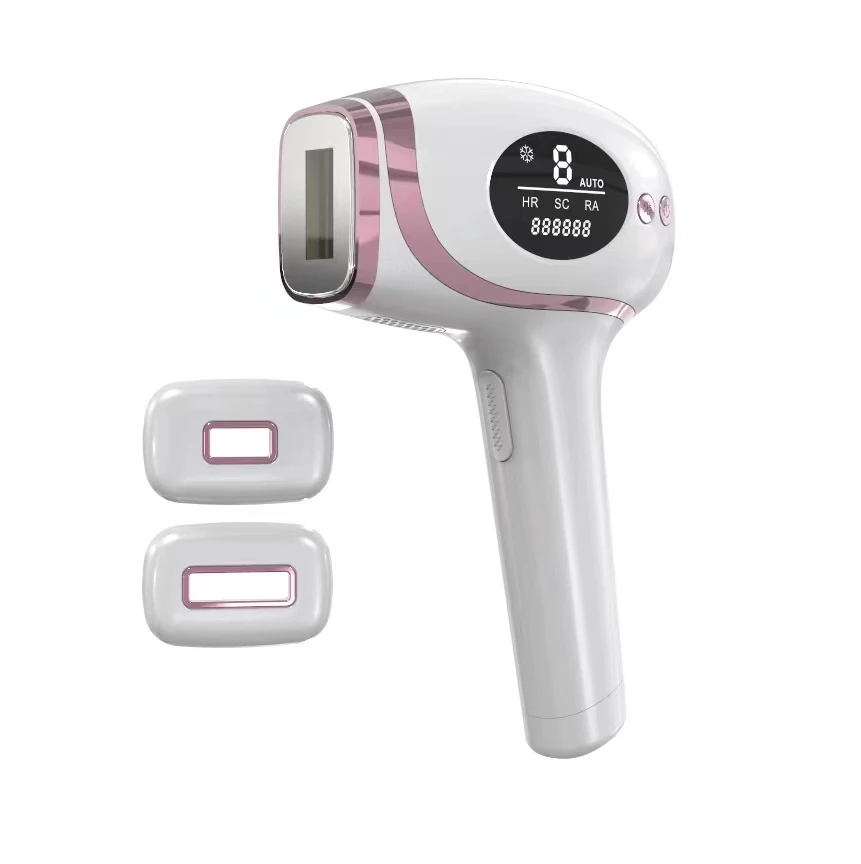 IPL Hair Removal Sapphire Ice Cooling 2 Exchange Heads 9 Levels 999999 Flashes Permanent Lazer Hair Removal Device