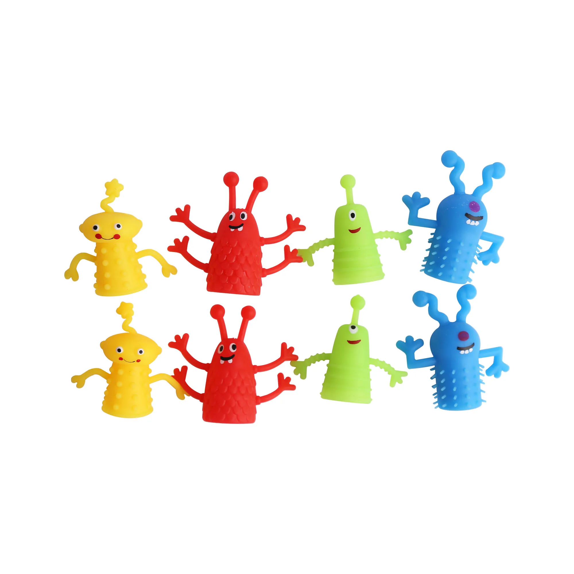 Christmas 8 ct Finger Puppet Toy TPR Soft Baby Hand Puppet Finger Monster Finger Novelty toy set