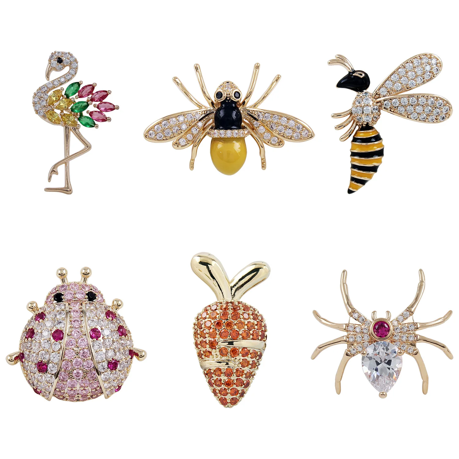 China wholesale Designers Fashion Womens Wedding Silver Animal Bee Pearls Men Customize Flowers Crystal Butterfly brooches