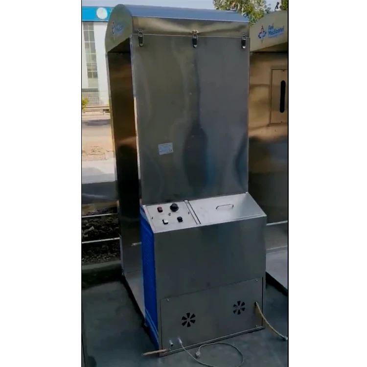 Sanitation tunnel inflatable tent high pressure disinfection channel