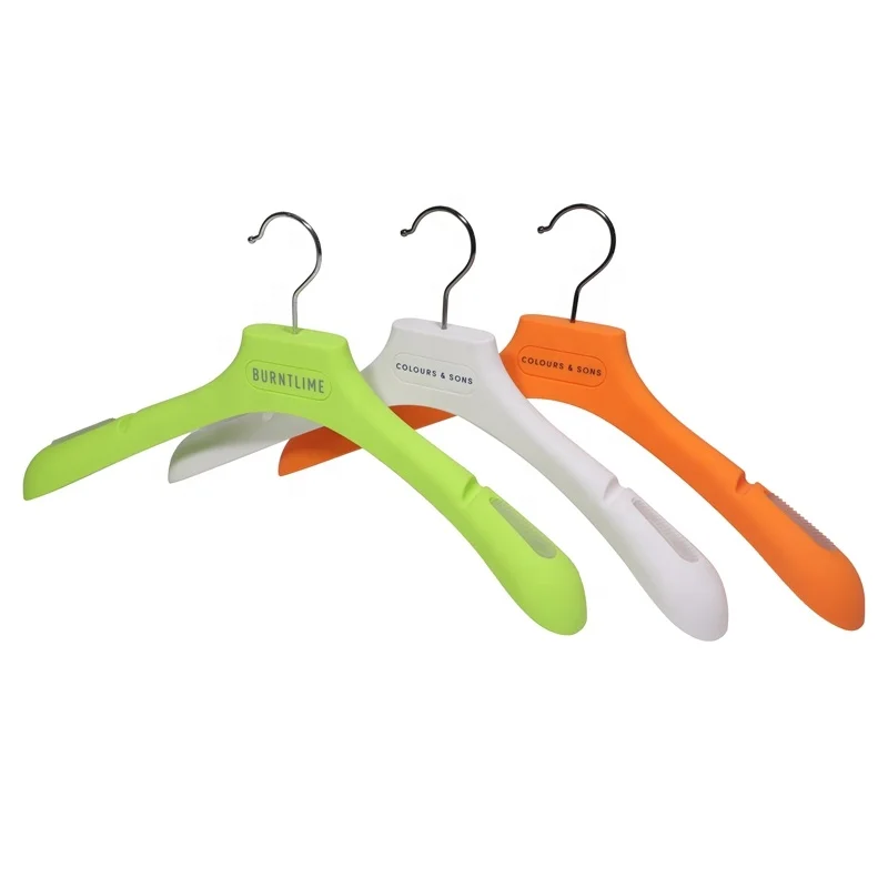 Navy Blue  plastic non slip rubber coated wedding dress hanger