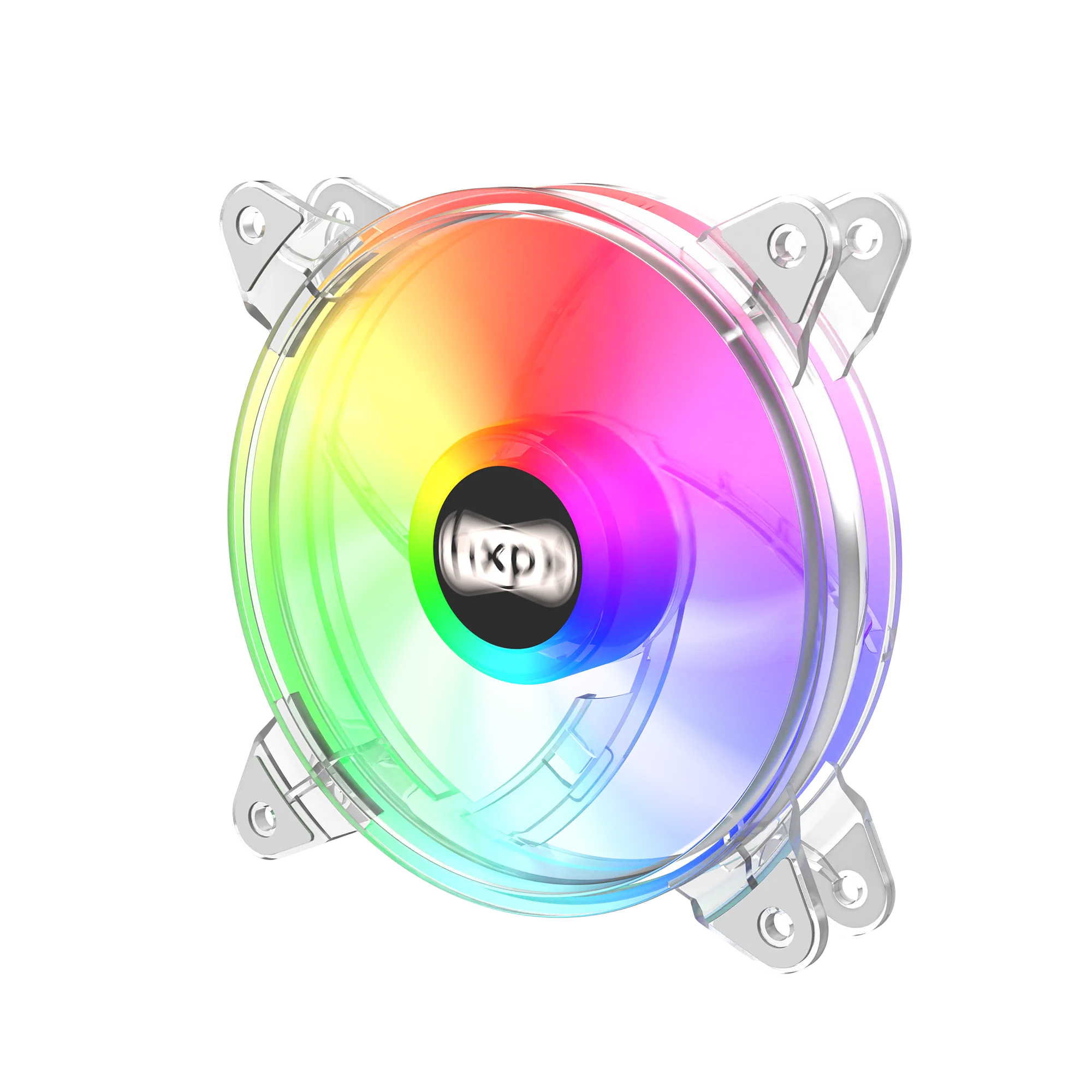 Wholesale OEM Ice Core-F-IC12 Crystal fan PC Case fan Symphony Computer Cooling Silent computer fan Molex 4PIN Fixed color LED