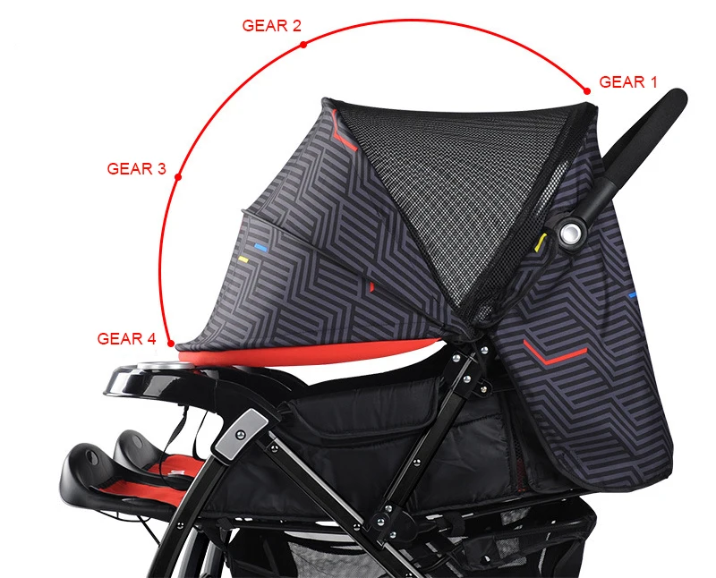 Green Horizon baby products 2023 trending Hello Baby Stroller Twin Stroller Seatable Reclining Foldable Light Double Stroller